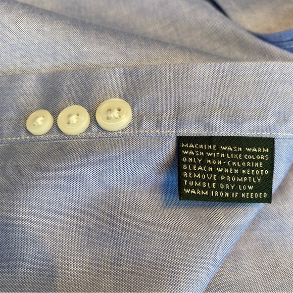 Lauren Ralph Lauren Button Down Shirt Size XL Light Blue Long Sleeve Non Iron - Picture 8 of 14